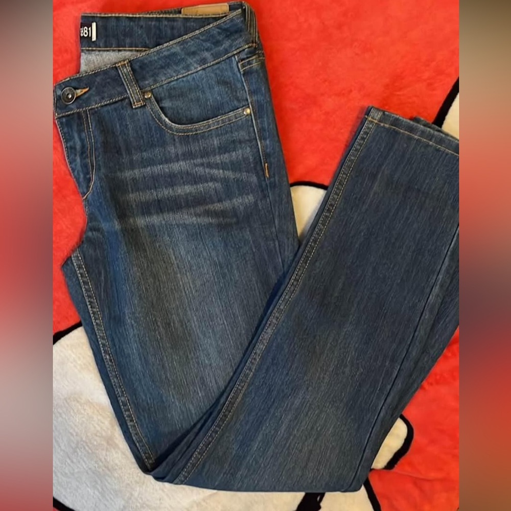 Anchor Blue Straight Leg Jeans Classic Blue